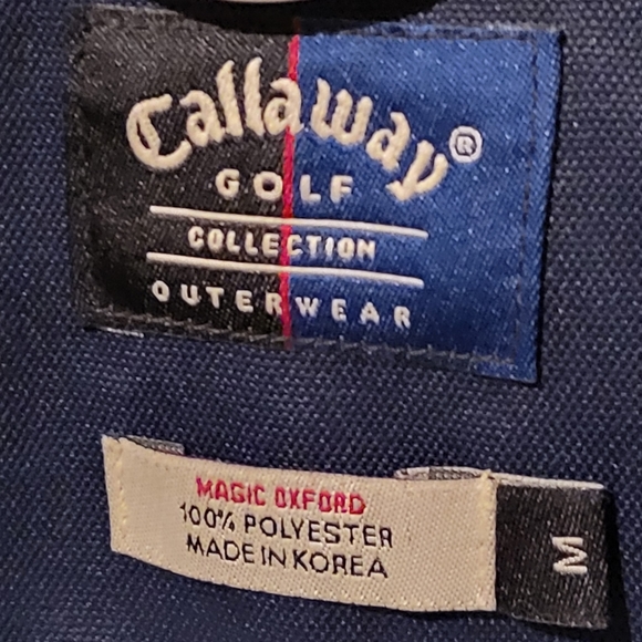 Callaway Golf 1/2 Zip Rain Windbreaker Jacket - Navy - Size Medium - EUC - Picture 5 of 8